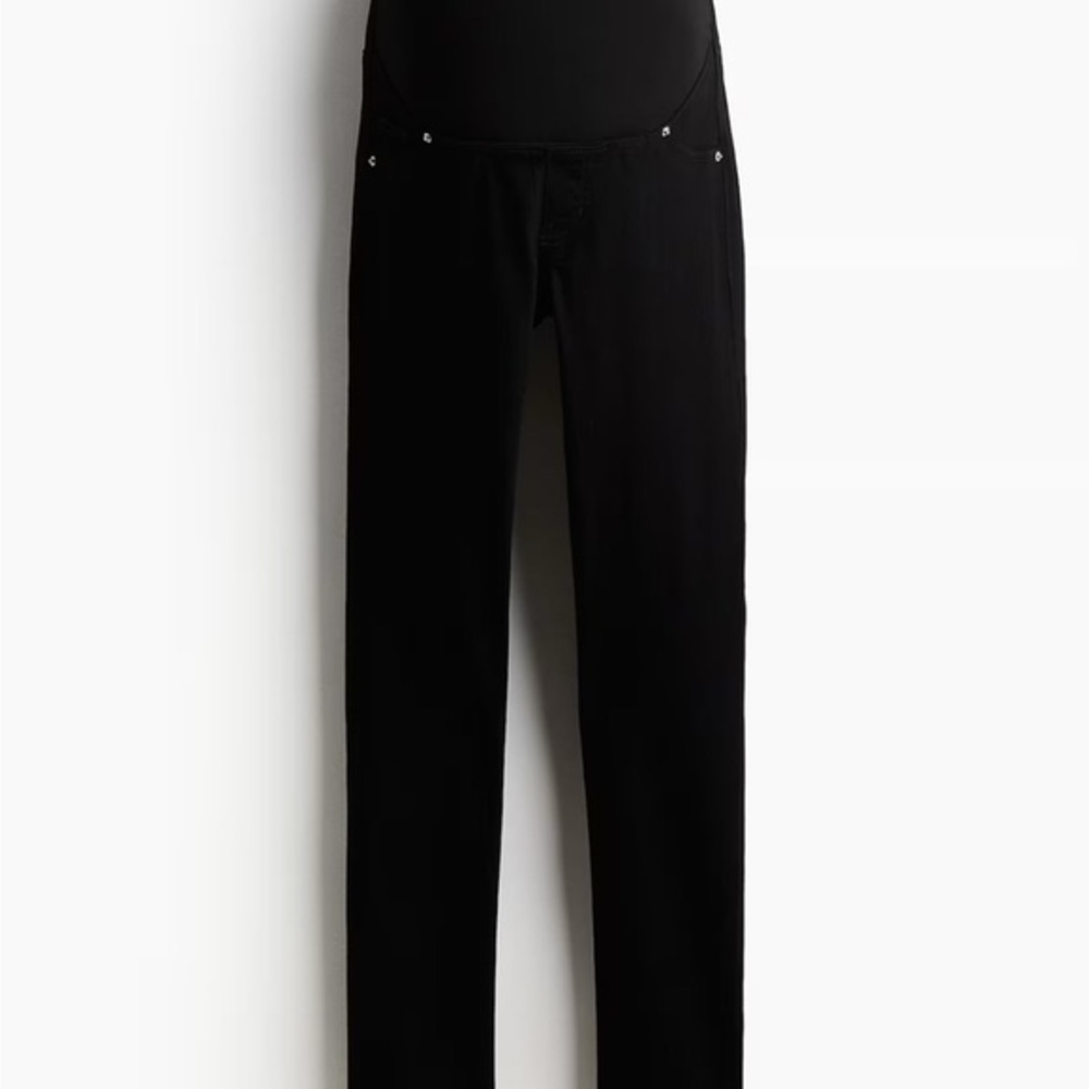 H&M Mama Super Skinny High Rib Maternity Black Pants Size Large - NWT